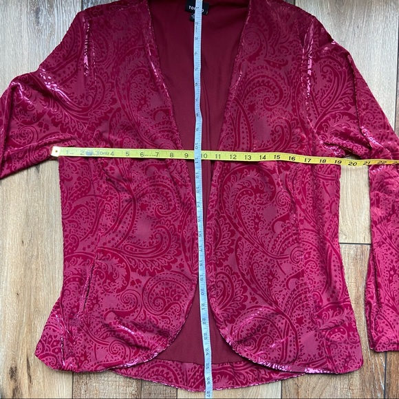 Torrid Velvet Burnout Flyaway Cardigan Size 00 - Picture 7 of 8